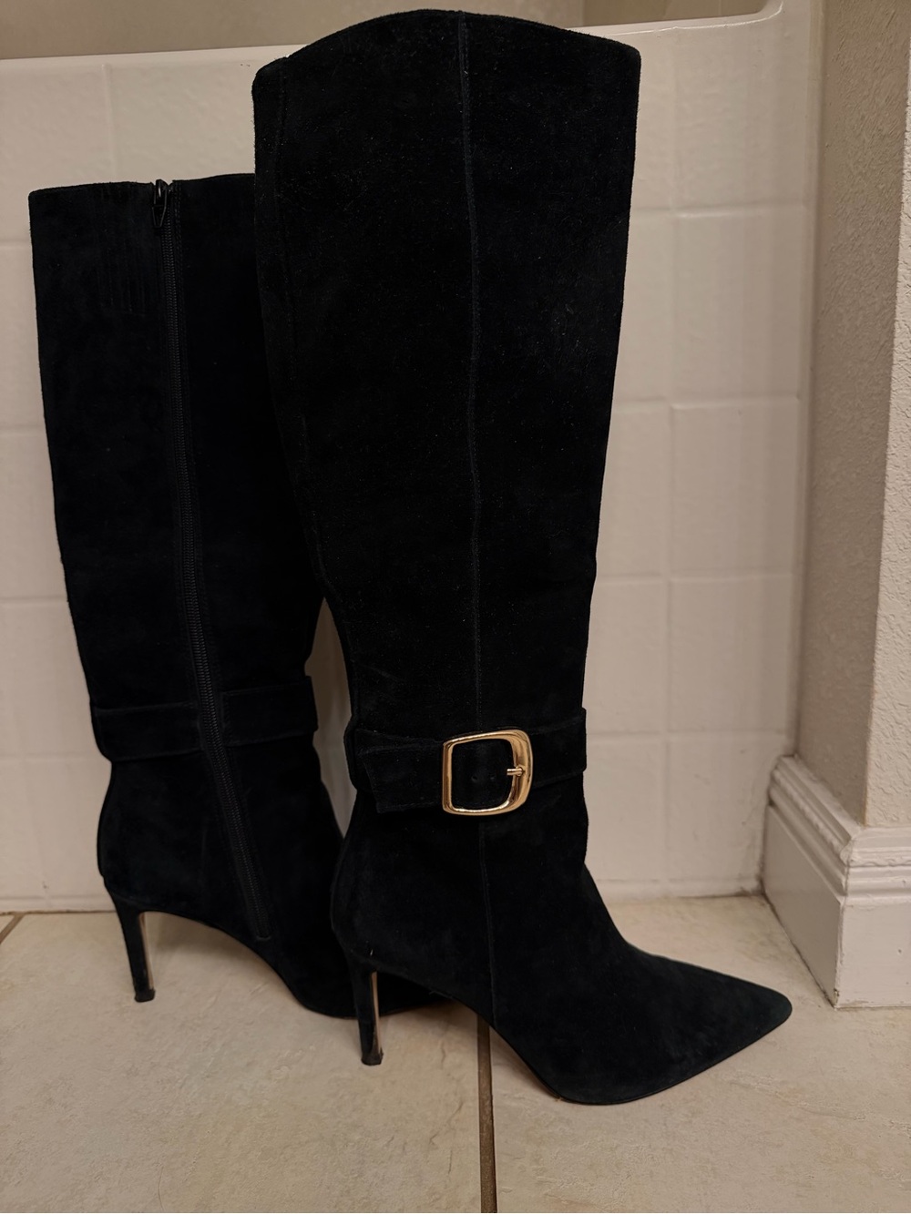 Dolce vita heeled black boots